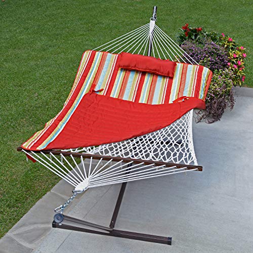 Algoma Net Company Hammock Combo With 12 Foot Stand, Rope Hammock, Pad And Pillow #TOP1