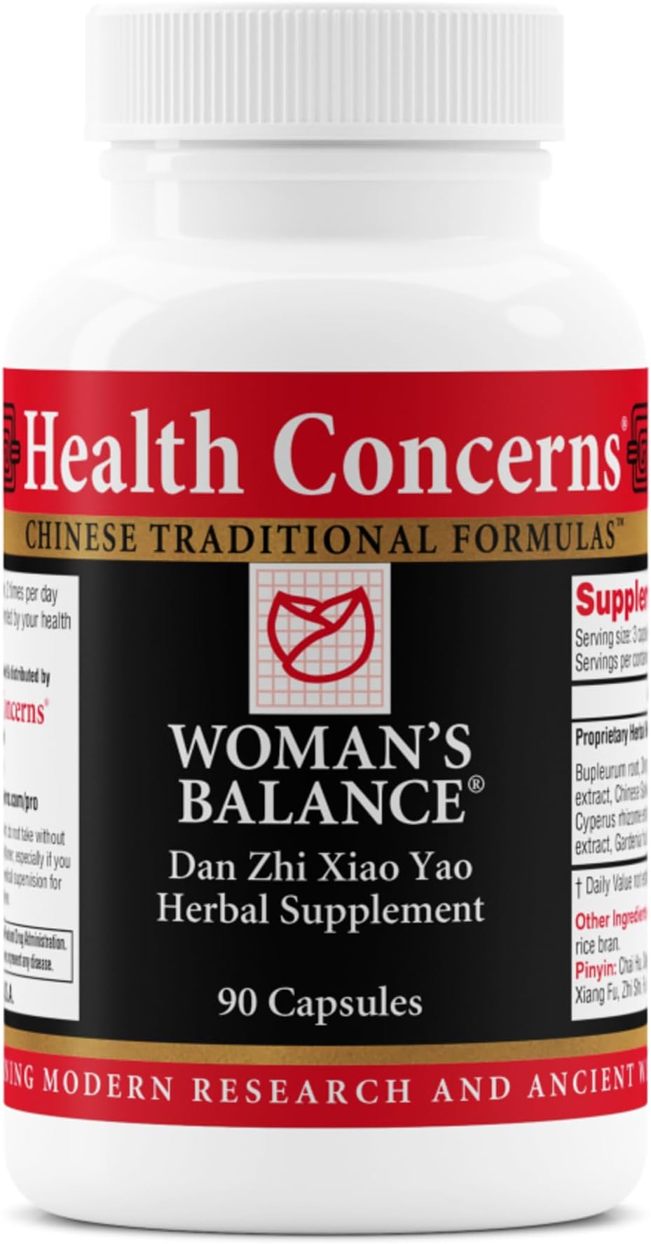 Health Concerns Woman's Balance โ Herbal PMS Support Supplement for Women โ Menstrual Cycle & Menopause Relief โ Chinese Herbal Formula โ Mood Support & Hormonal Balance โ 90 Capsules