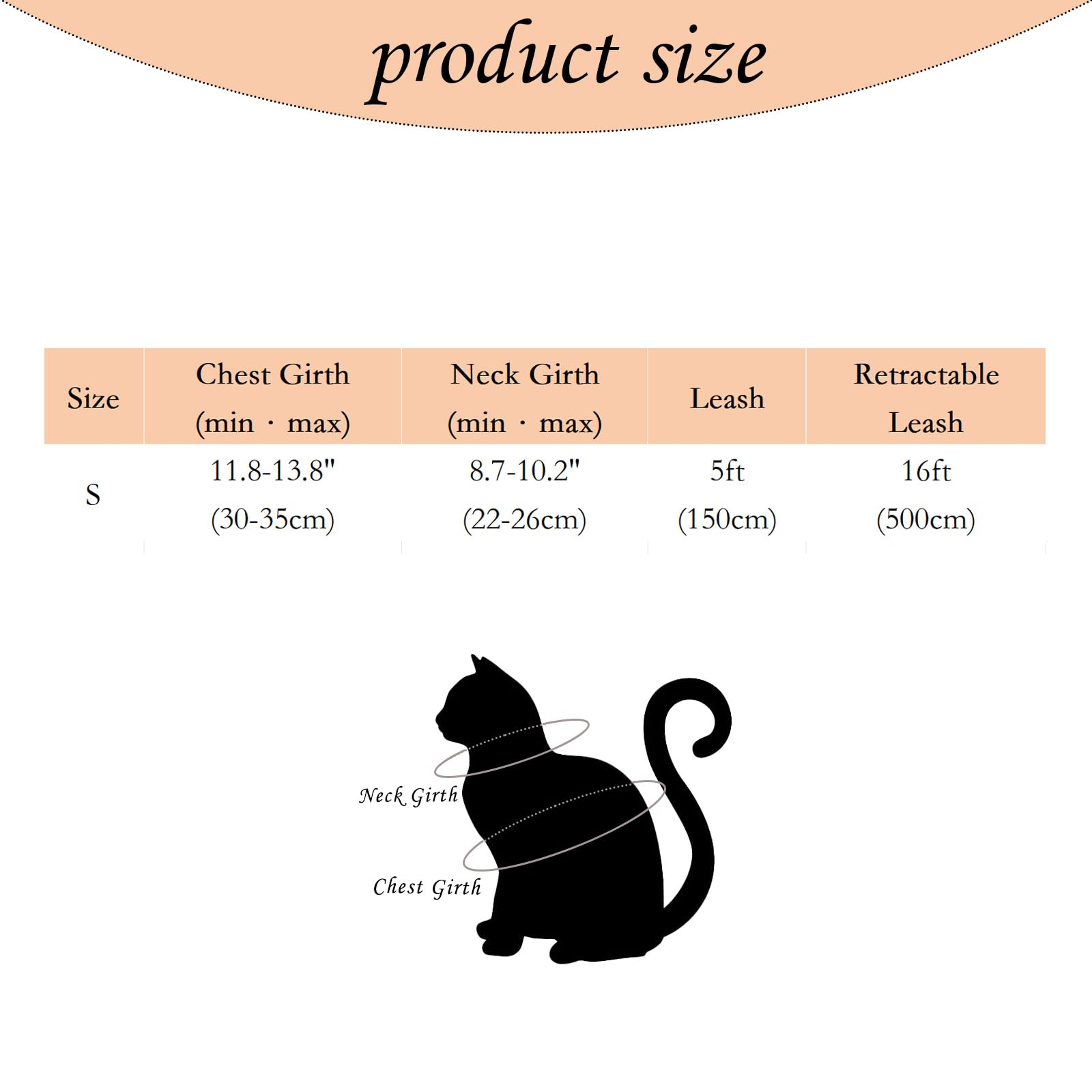 Cat Harness and Lead Set Extendable Retractable Cat Dog Lead 16.4 Ft / 5 M Long Line Dog Leads Reflective Adjustable Escape Proof Harness Vest (Grey - Image 2
