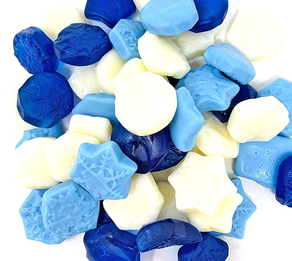 SweetGourmetWhite and Blue Christmas Snowflakes | Bulk Gummy Candy | 1.5 Pound