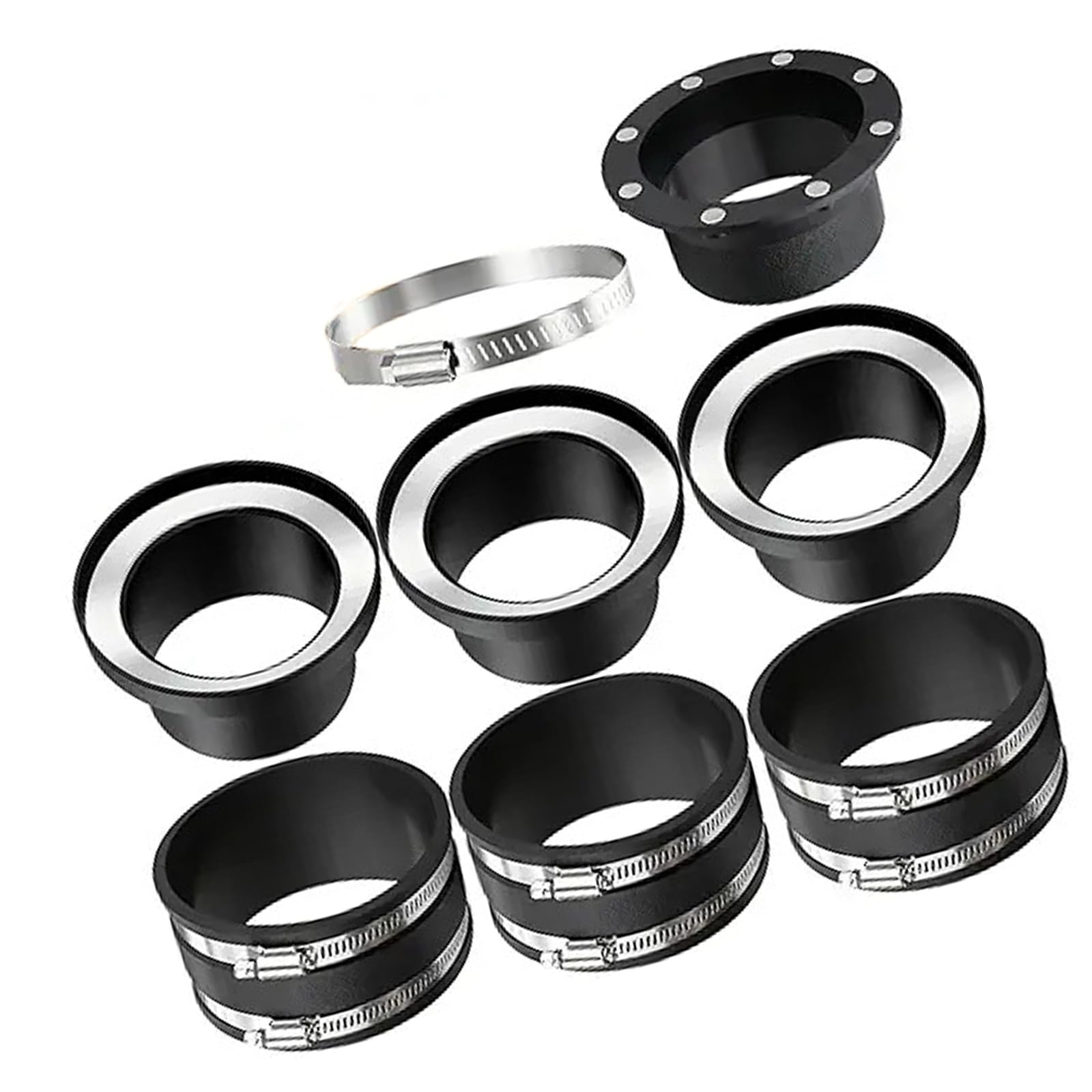 Msioytog 8Pcs Abs Collection Ports Ideal Fit For 4 Inch Vacuum Hose Woodworking Equipment Multi Tool Adapter