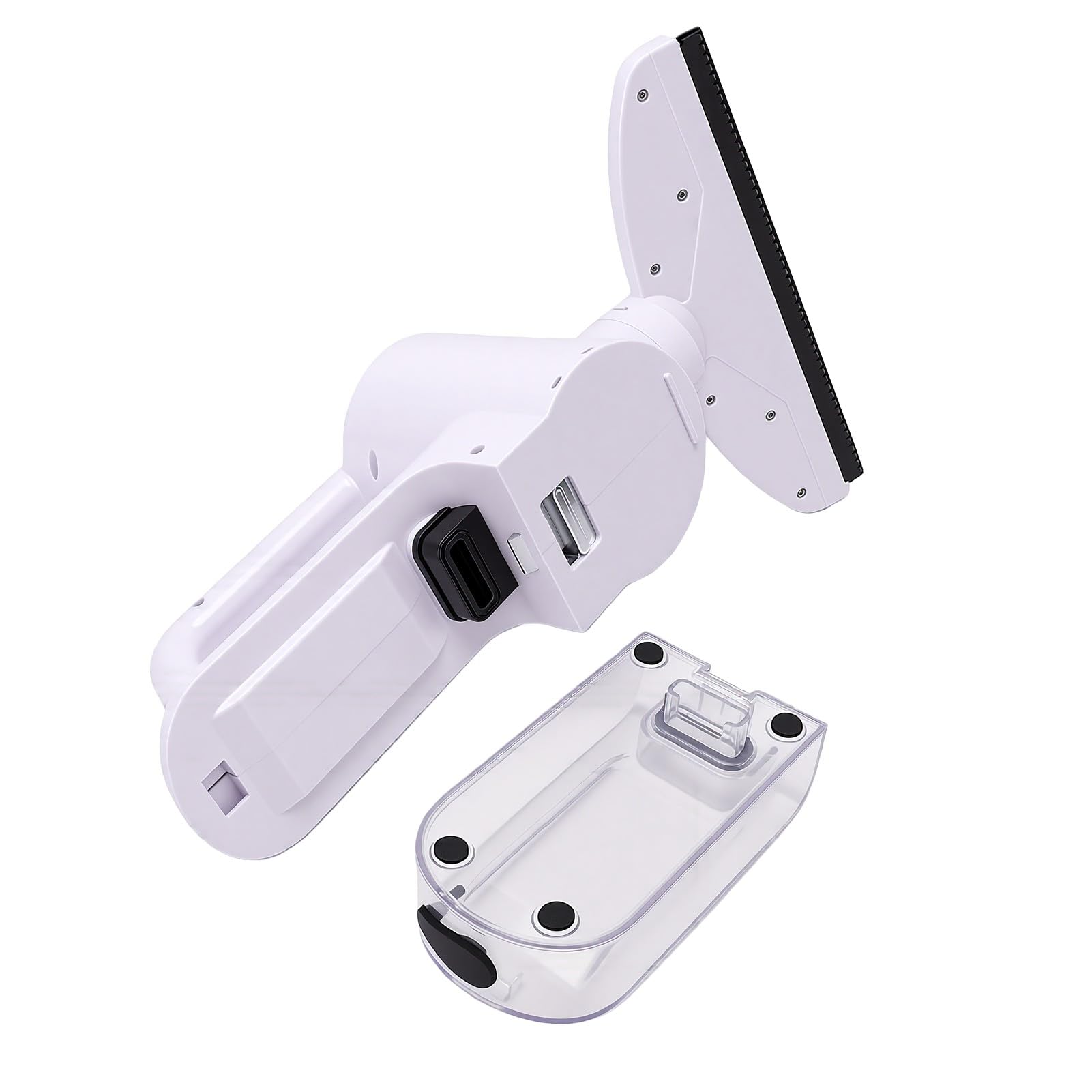 Fockety Fenstersauger, Kabelloser Elektrischer Fensterreiniger mit Sprühflasche, 2 Saugstufen und 2600 MAh Akku, for Duschtüren, Spiegel und Fliesen