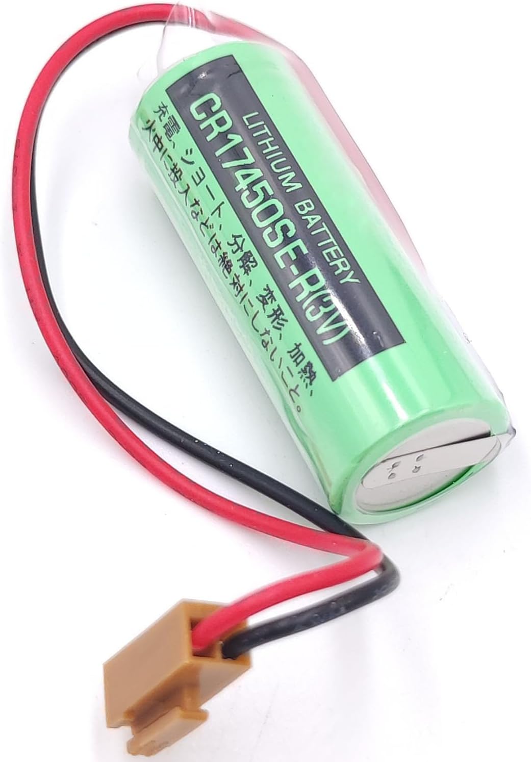 (5 Counts) CR17450SE-R 3V 2500mAh PLC Battery for FANUC A98L-0031-0012 A02B-0200-K102 CR17450 17450 CNC System Battery with 2-Pin Connector