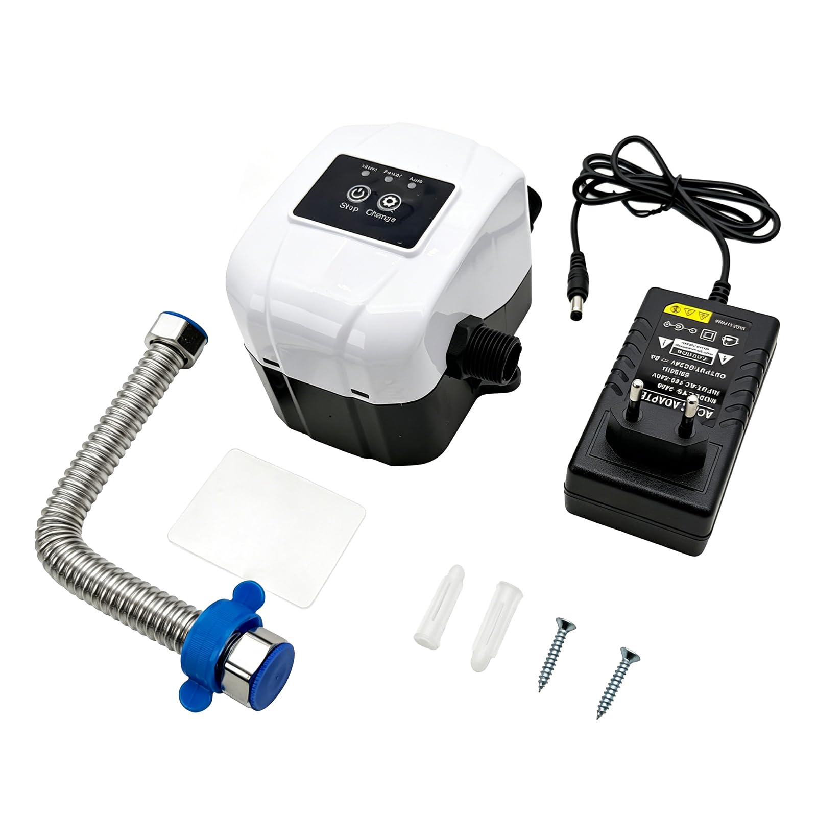 Amplificatore di pressione dell'acqua DC 24V 150W, pompa di aumento della pressione con motore in ottone, pompa da giardino autoadescante automatica compatta per doccia cucina irrigazione