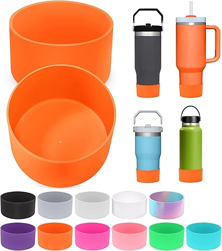 Miniatura 9 de PICcircuit 2 piezas para Stanley Boot, fondo de silicona para Quencher Adventure 40oz 30oz botella IceFlow 20oz 30oz y para vaso Hydroflask 12-24oz