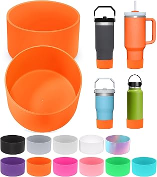 2 PCS for Stanley Boot, Silicone Bottom for Stanley Cup Boot Quencher Adventure 40oz&for Hydroflask Boot 12-24oz for Stanley Tumbler Accessories for Stanley Cup Accessories Avoid Scratches&Noise