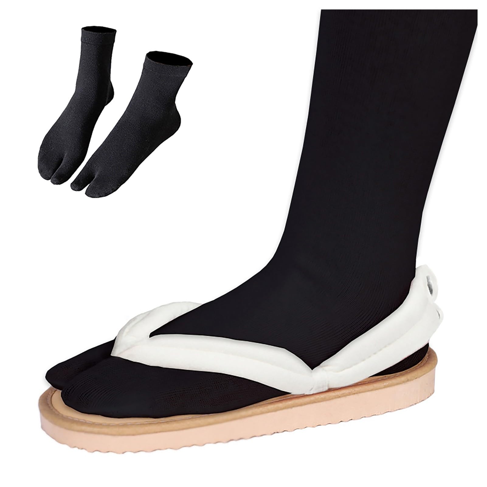 Clogs für Tanjirou Nezuko Zenitsu Cosplay Japanische Geta Schuhe Sandalen Flip Flops + Tabi Socken