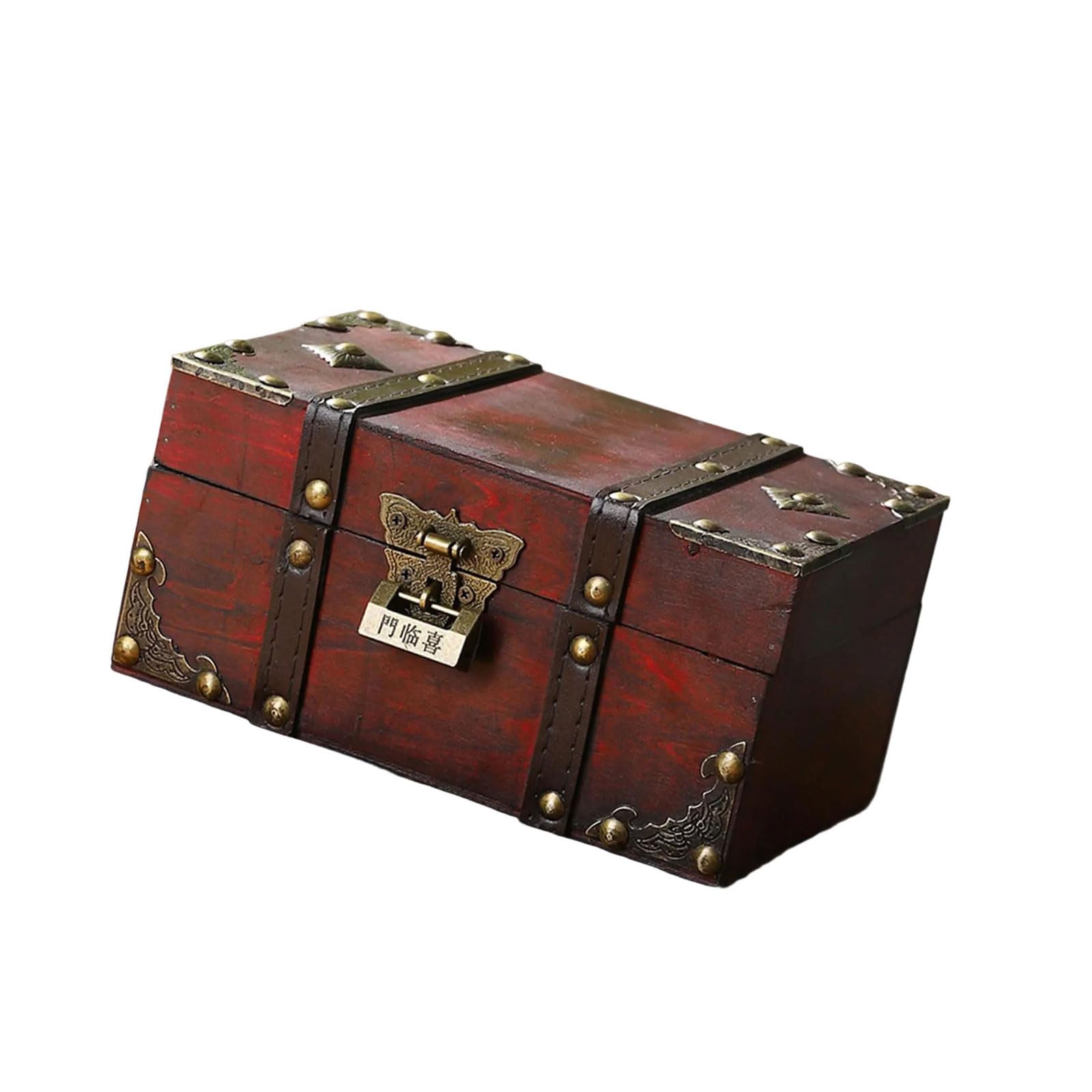 Tsophreniq B Wooden Storage Ox For Edroom Or Living Room Use Wood Collectibles Chest Coin Jewelry And Keepsakes Holder Small Wooden Trunk
