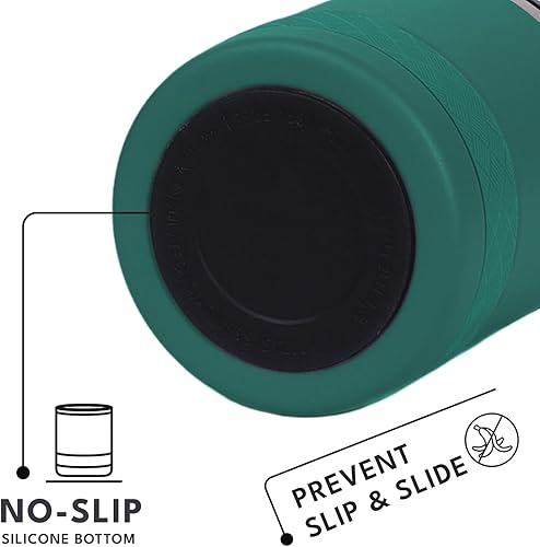 Miniatura 62 de Elemental Vaso de bola baja, taza de acero inoxidable de triple pared de 10 onzas con tapa Tritan no rota, vaso de whisky aislado, taza de café