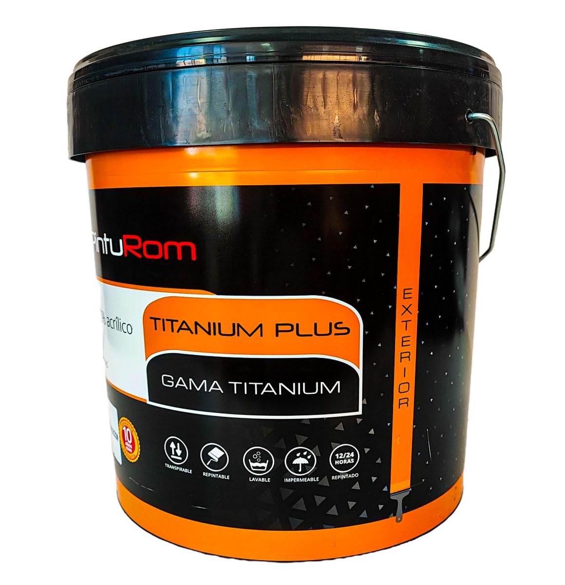 Pintura para Fachadas TITANIUM Color, 100% acrílico, revestimiento de color para exteriores. 7-8 m²/L. de rendimiento, durabilidad en el tiempo. Envase de 12 L. (L-601 - AZUL AÑIL)