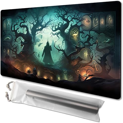 MTG - Tapete de juego de 24 x 14 pulgadas, bolsas de almacenamiento antideslizantes, ideal para entusiastas de los juegos de cartas, tapete de juego