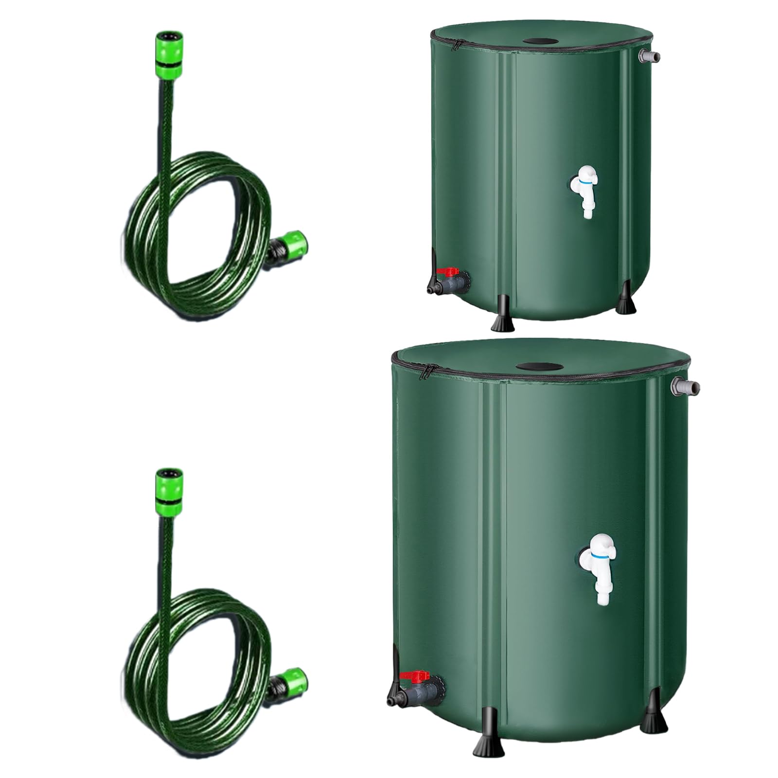 LUOFENG Contenedor portátil de almacenamiento de agua, cubo de agua de lluvia para recolección de agua de lluvia, almacenamiento de riego de jardín
