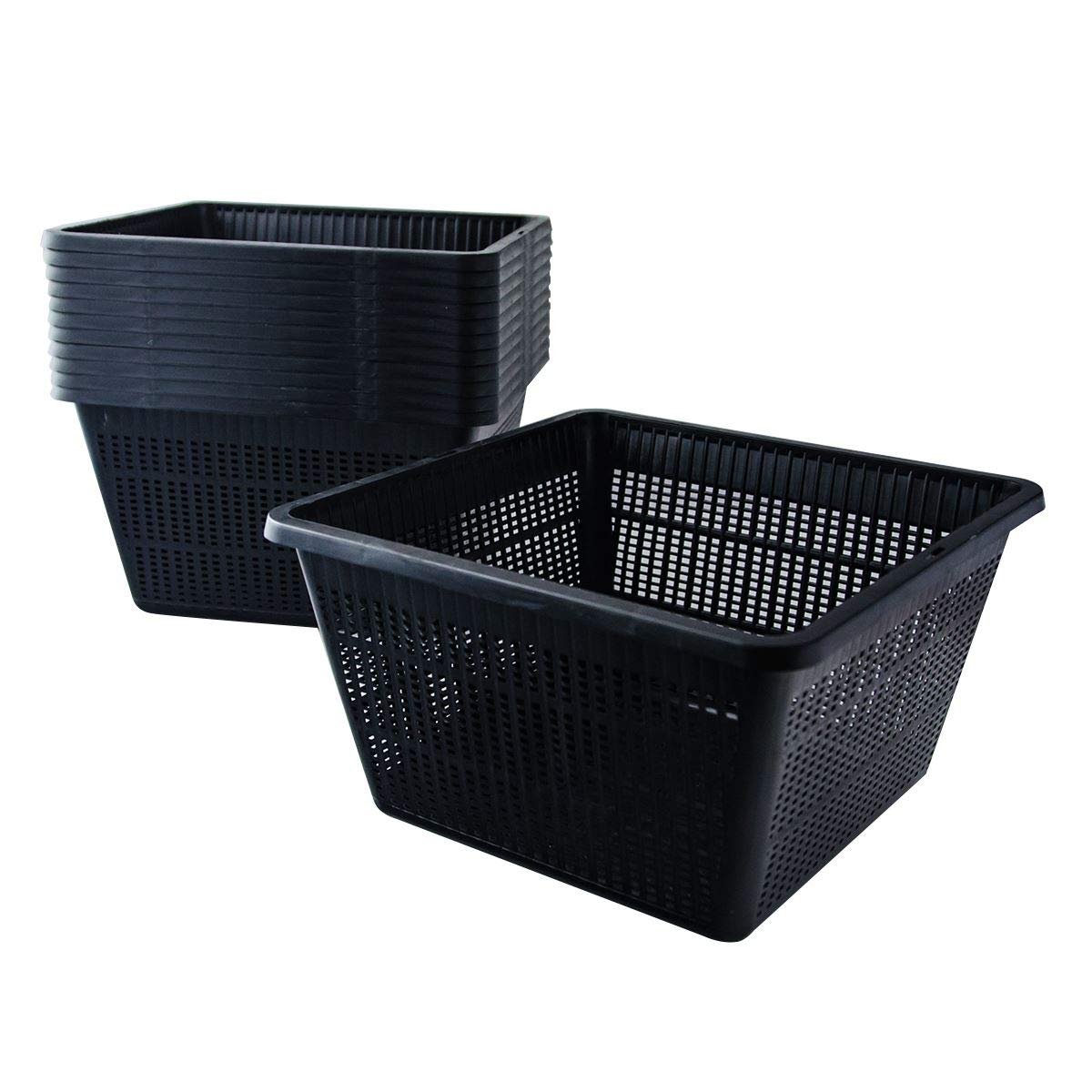 Pisces Pond Square Plant Basket 23 x 23 x 13cm - 12 Pack of Pond Planting Pot