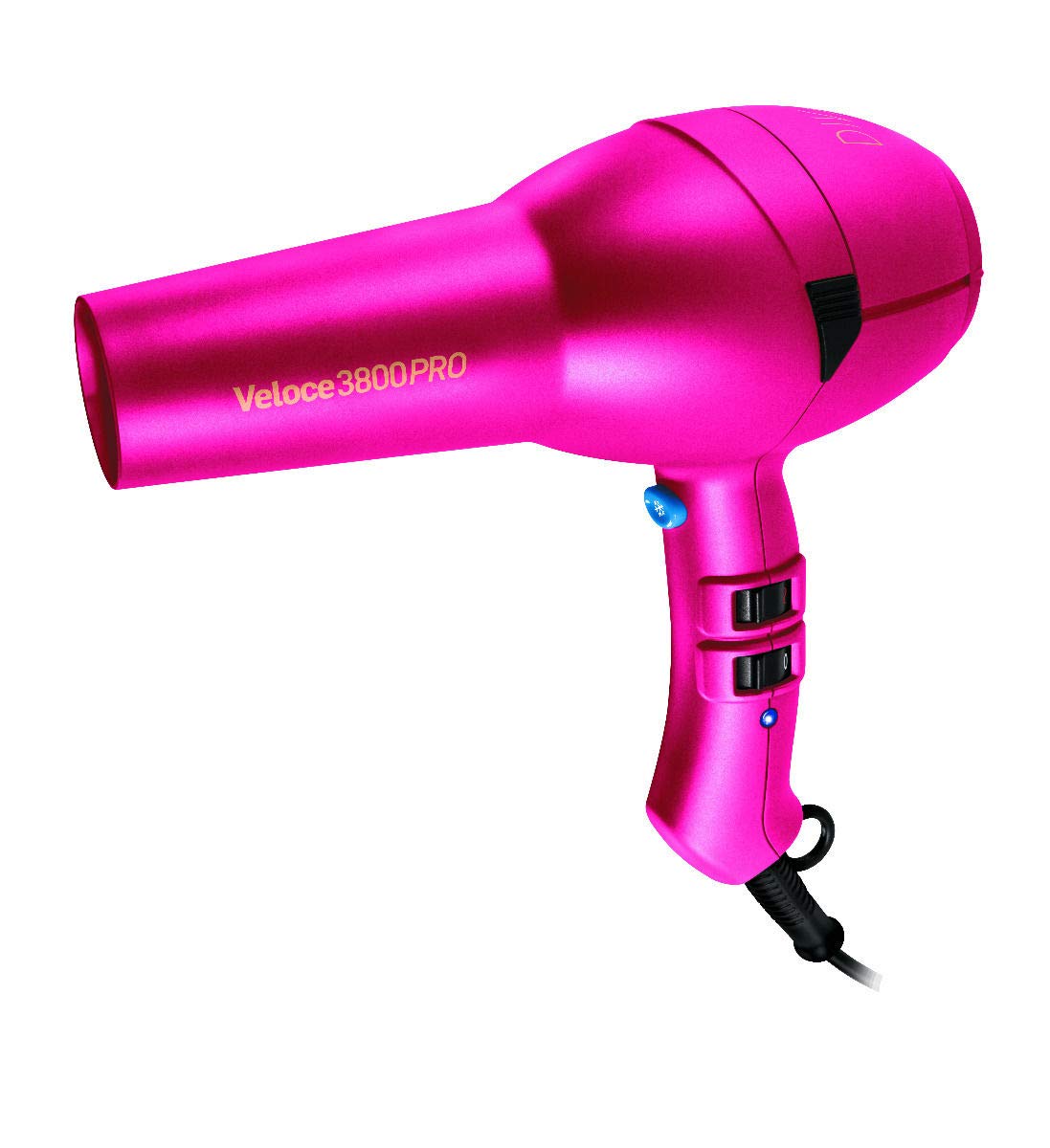 Diva Edit Veloce 3800 Pro Föhn - Haartrockner - 4 Hitze- und 2 Gebläsestufen - Cold Shot - 3m langes Kabel, pink