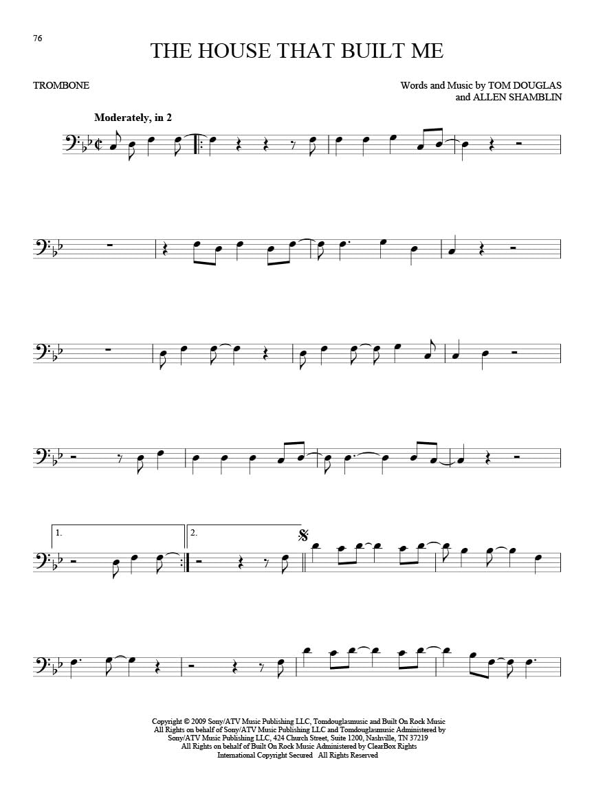 101 Hit Songs For Trombone | Posaune Noten Songbook für 101 Pop & Rock Hits | bekannte Songs Sammlung für Mittelstufe Instrumentalunterricht Übung Performance und Repertoire