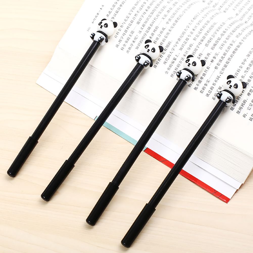 12 Süße Panda-Gelschreiber – Kawaii-Design, 0.5 Mm, Nachfüllbar, Perfekt Für Schule, Büro & Journaling