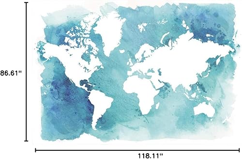 Vista 11 de Baocicco Telón de fondo de mapa marino de 10 x 6.5 pies, fondo de pantalla de mapa del mundo, fondo de pantalla, decoración de fiesta de cumpleaños