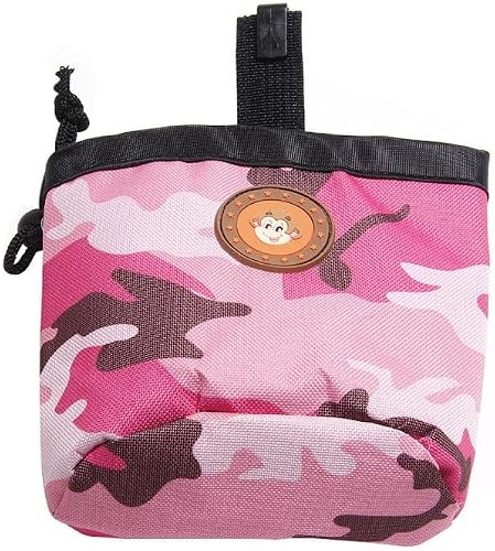 Multifunctional Pet Training Camouflage Snacks Bag Portable Dog Walking Belt Bag(Pink)