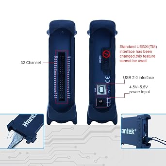 Hantek 4032L PC USB Logic Analyzer 2Gbit Memory Depth 150MHz Bandwidth 32Channels Oscilloscope 400MSa / s معدل أخذ العينات