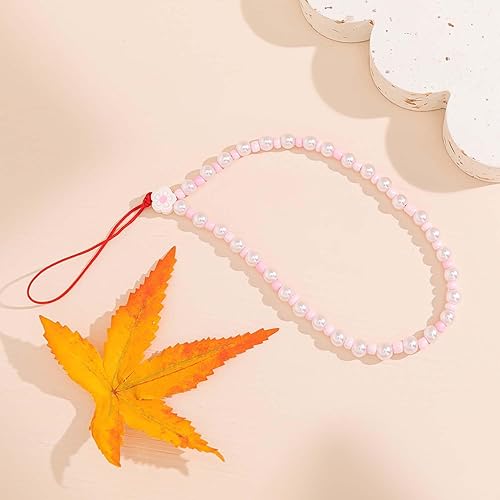 Miniatura 6 de Abalorios con cuentas para teléfono, correa de cordón de estilo femenino, cuentas fijas y cordones de perlas