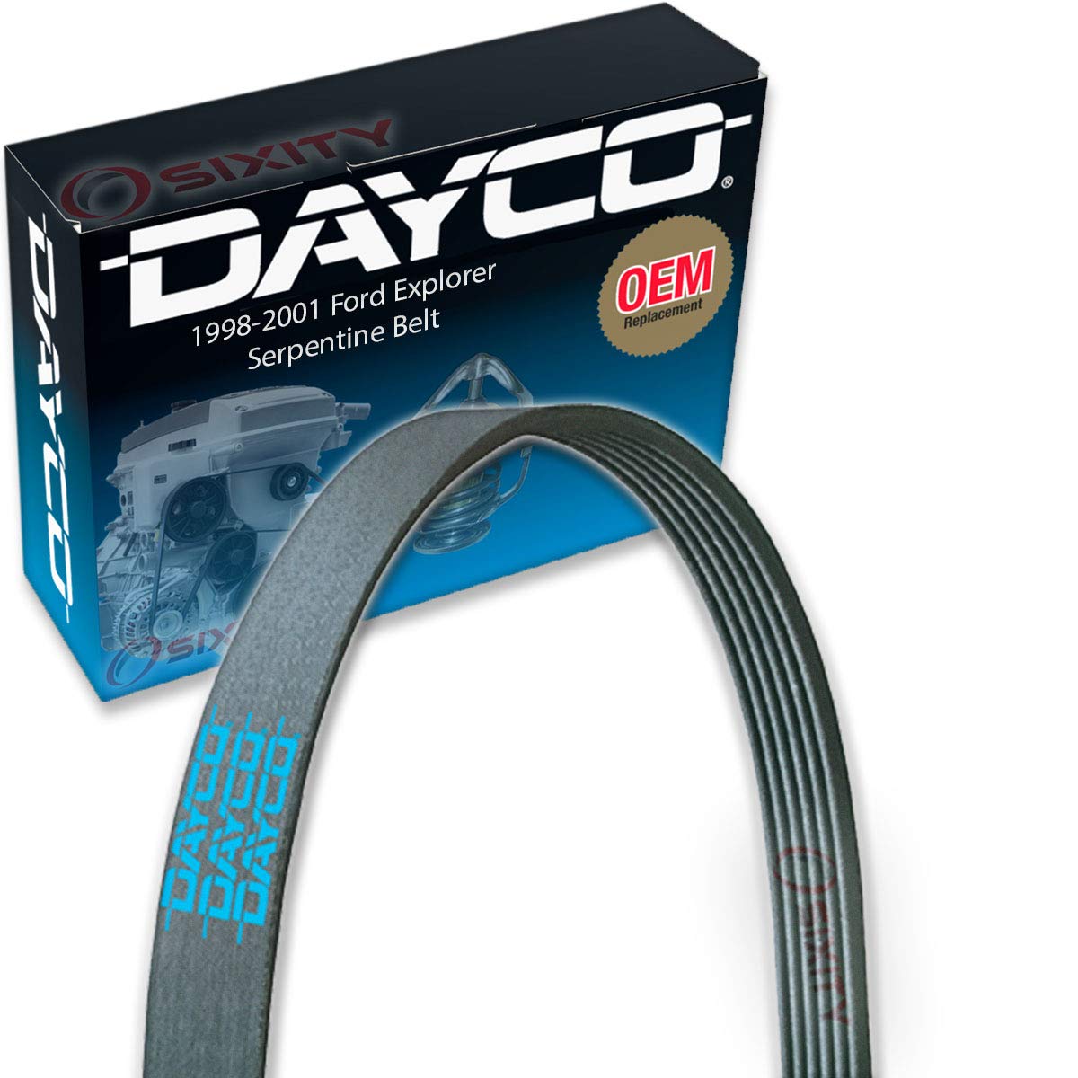 Dayco Main Drive Serpentine Belt Compatible with Ford Explorer 4.0L V6 1998-2001