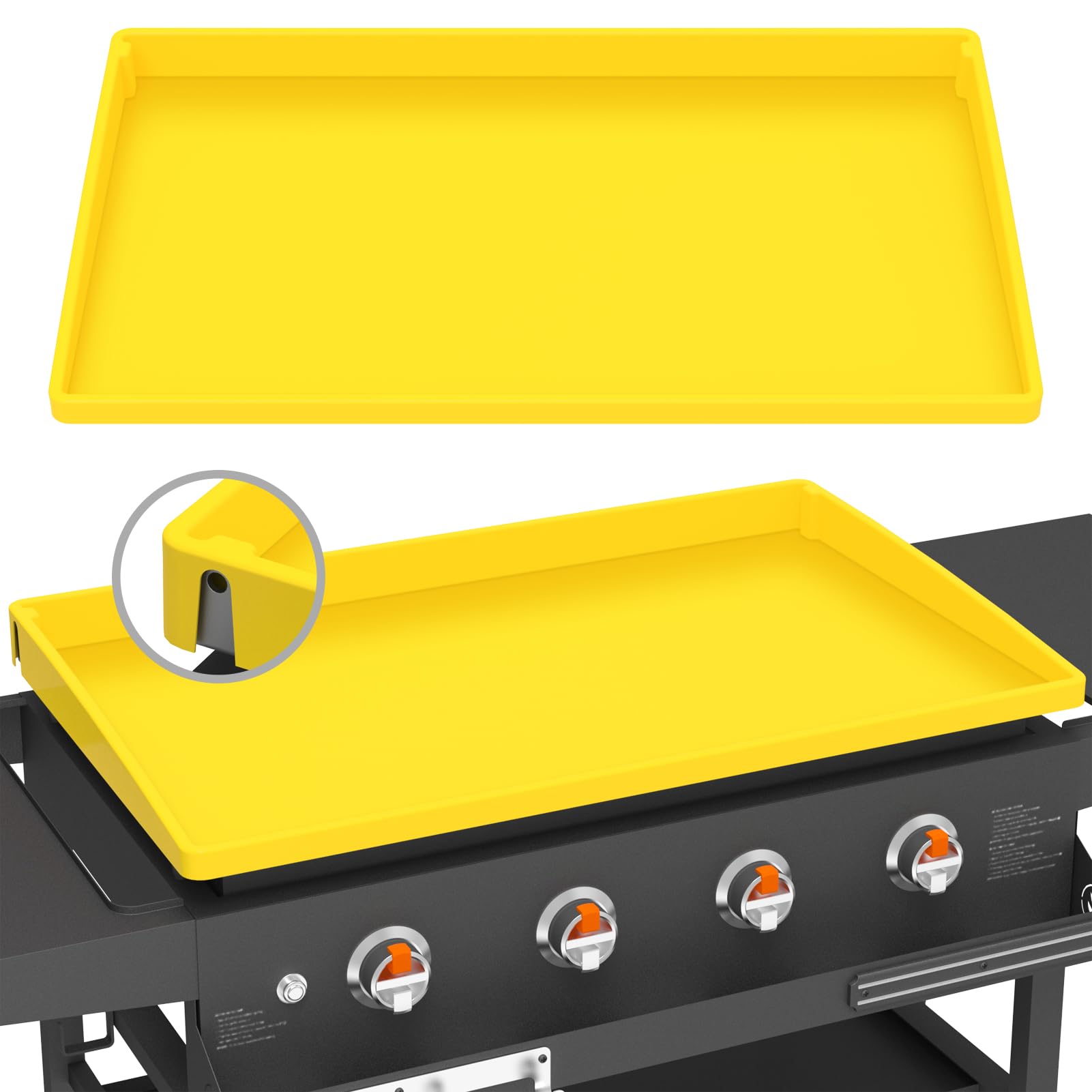 Silicone Griddle Mat Cover for Blackstone - 36 Inch True All-Encompassing Coverage Heavy Duty Food Grade Grill Buddy Mat, All Season Cooking Surface