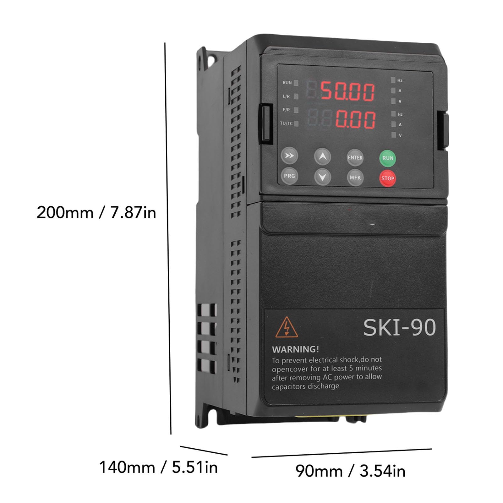 Cocoarm Convertidor Solar Fotovoltaico Trifásico a Trifásico, Variador de Frecuencia ABS Ignífugo, Entrada CC 250 a 900 V y 3 Fases CA 380 V, Salida 0 a 650 Hz para Control de Motor de Bomba de Agua