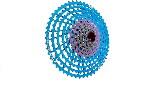 KCNC Mountain E-Bike Cassette 12 velocidades 9-52T para Sram XD Eagle XX1/XO1/GX 12s Bicicleta uso más ligero solo 11.53 oz (azul)