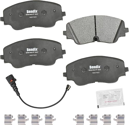 Vista 402 de Bendix Priority1 CFC1035 Pastillas de freno delanteras de cerámica para modelos seleccionados Chevrolet Aveo, Aveo5, Optra, Spark, Spark EV, Pontiac