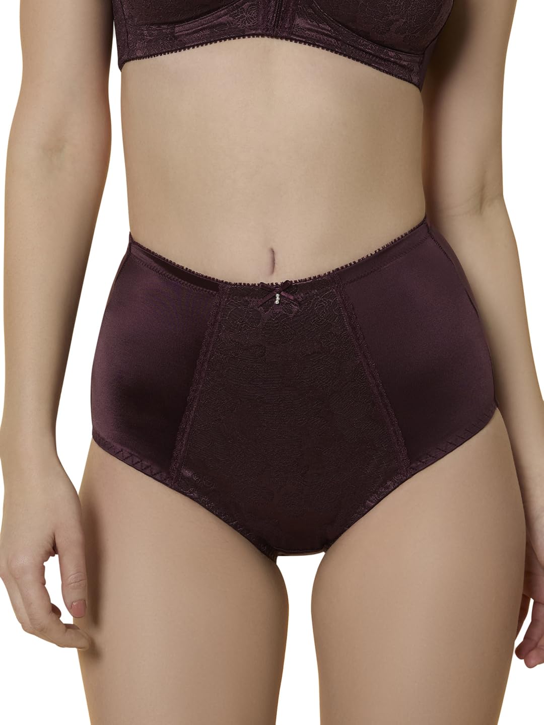 triumph Jolly Fit Deluxe Panty with High Waist Brief DEEP Burgundy-picture-42