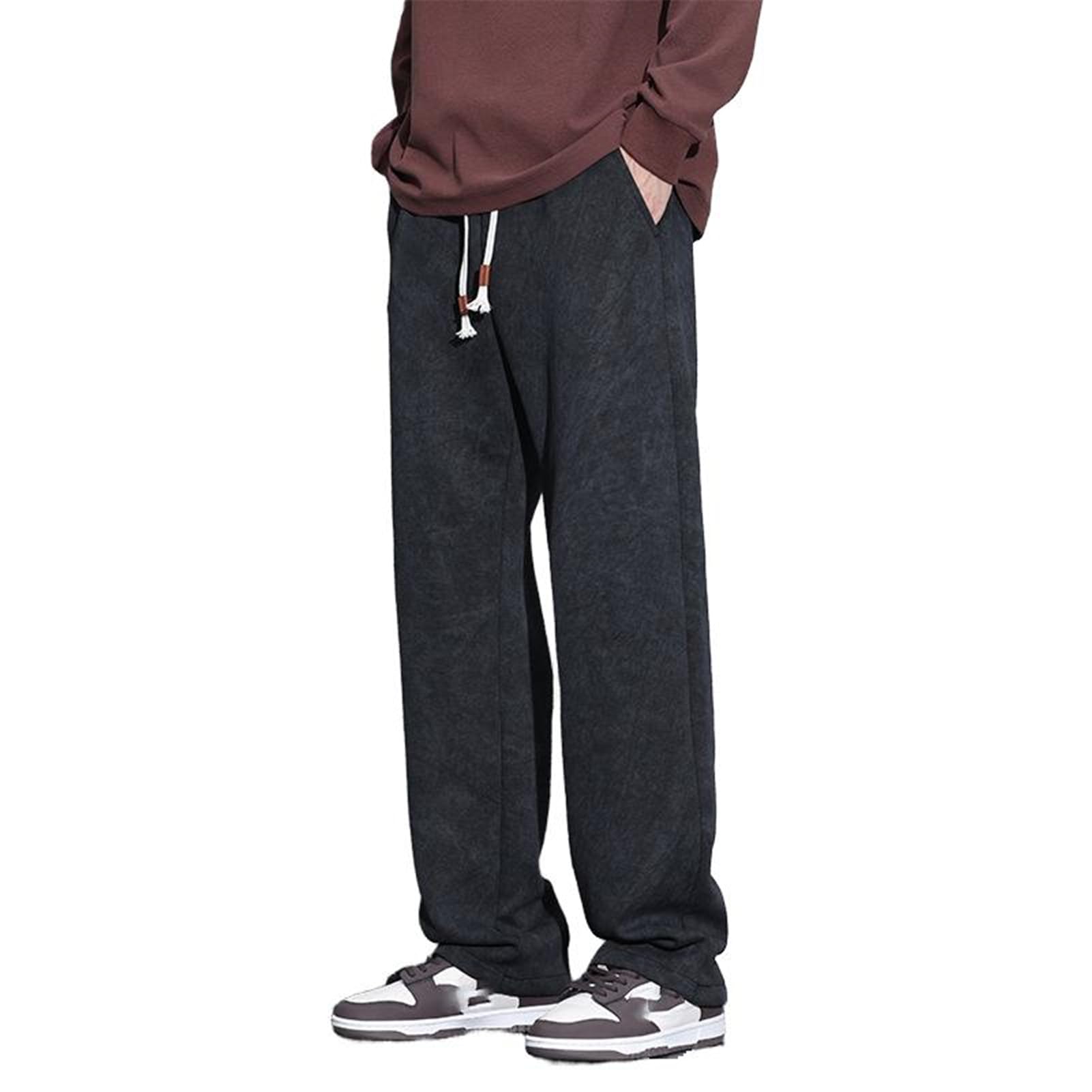 Pantaloni Casual in Stile Americano Larghi Dritti Lunghi per Uomini per Primavera Autunno