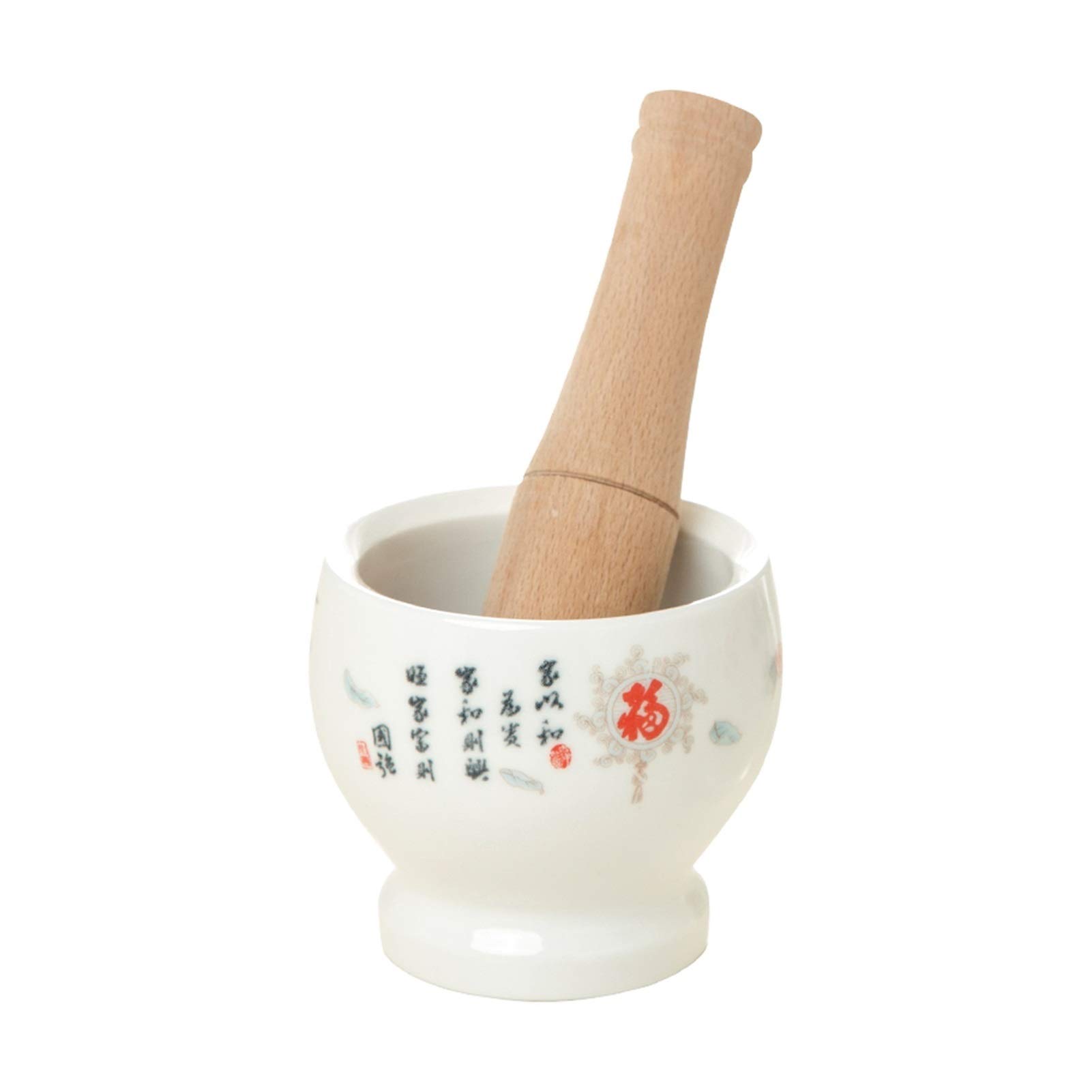 ArinkO Kitchen Essential: Porcelanowy moździerz i tłuczek do ziół, przypraw i nie tylko