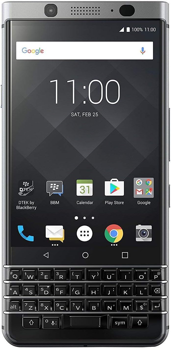 BlackBerry KEYone 32GB BBB100-1 - 4.5" Inch Factory Unlocked LTE Smartphone (Silver) - International Version - No Warranty in The US - GSM ONLY, NO CDMA