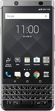 BlackBerry KEYone 32GB BBB100-1 - 4.5" Inch Factory Unlocked LTE Smartphone Silver - International Version - in The US - GSM ONLY, NO CDMA