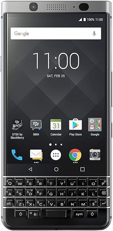 BlackBerry KEYone 32GB BBB100-1 - 4.5 Inch Factory Unlocked LTE Smartphone (Silver) - International Version - in The US - GSM ONLY, NO CDMA