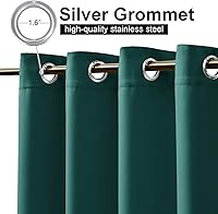 Vista 209 de NICETOWN Cortinas grises para exteriores para patio, impermeables, 2 paneles, resistentes al viento, a prueba de óxido, ojales superiores e