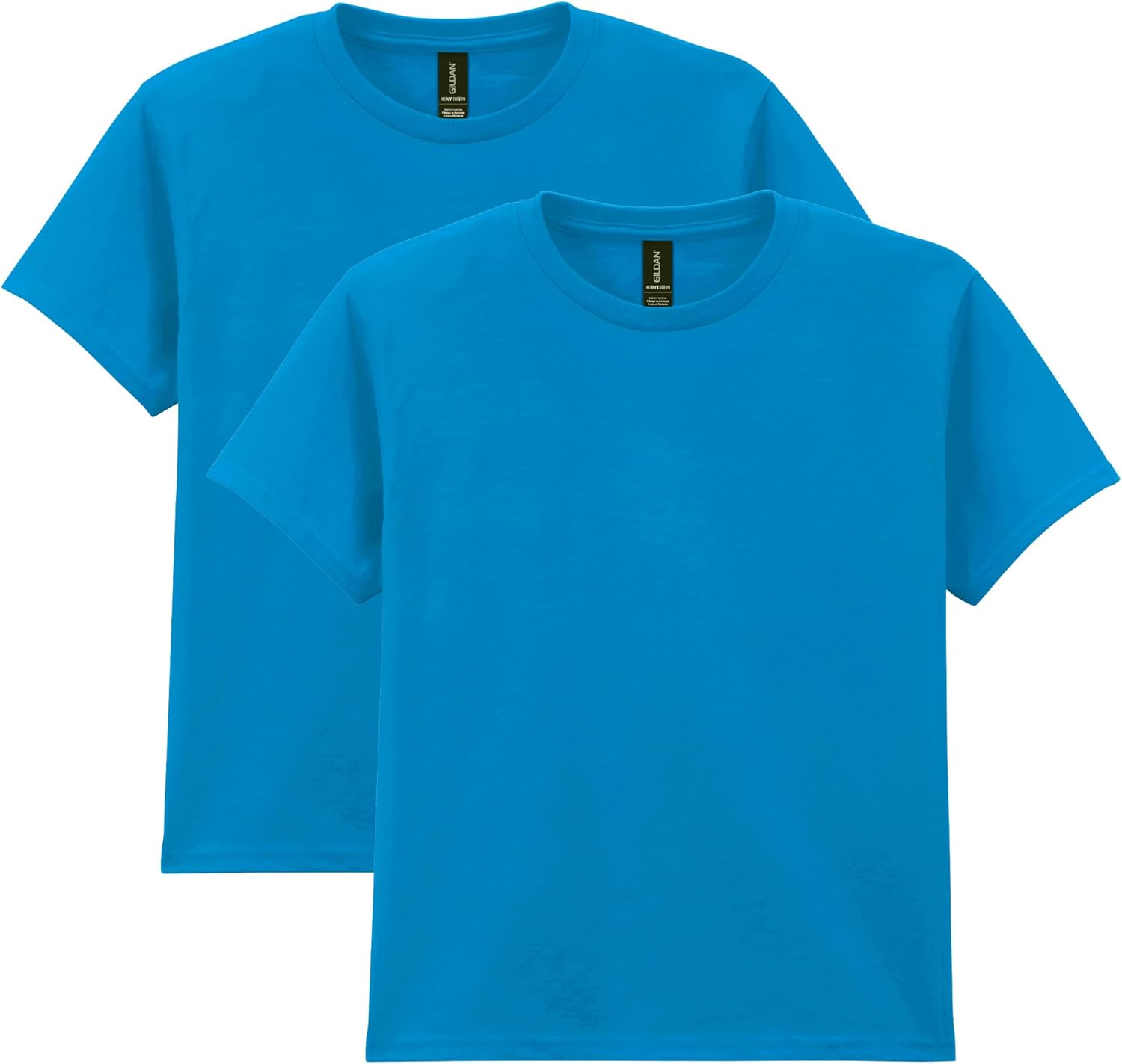 Gildan Unisex-Child Gildan Youth Heavy Cotton T-Shirt, Style G5000b, 2-Pack OEKO-TEX STANDARD 100