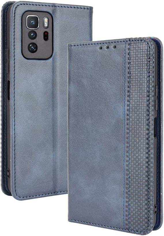 Jielangxin Keji Case for Xiaomi Poco X3 GT Case Cover,Case for Xiaomi Redmi Note 10 Pro 5G / Poco X3 GT Case PU Leather flip Cover Blue