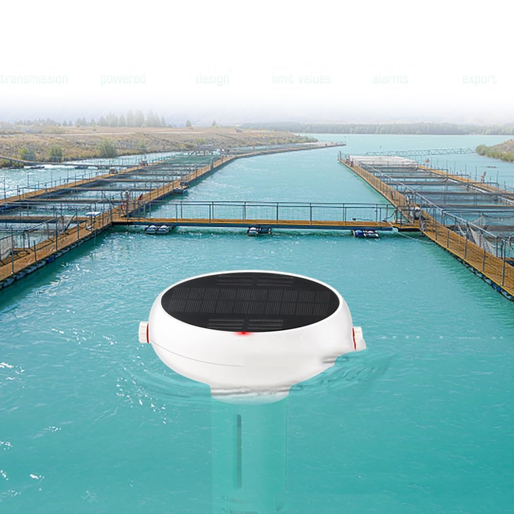Testeur solaire de qualité de l'eau pour piscine, 7 en 1 pH ORP salinité avec alertes d'application, capteur sans fil IP67 et passerelle pour le suivi des données réelles