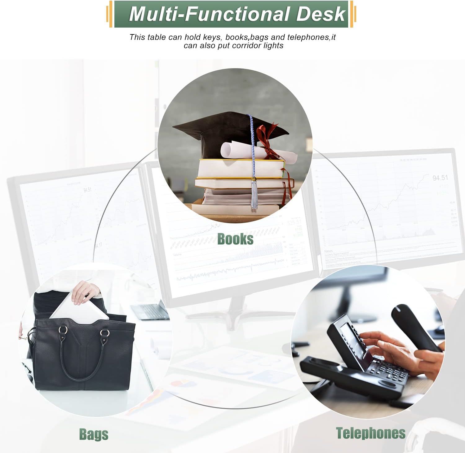 39" Computer Desk Home Office Desk Easy Assembly, Home Office Desk Laptop Study Home Office Writing Table Edge Protectors Sturdy Desk