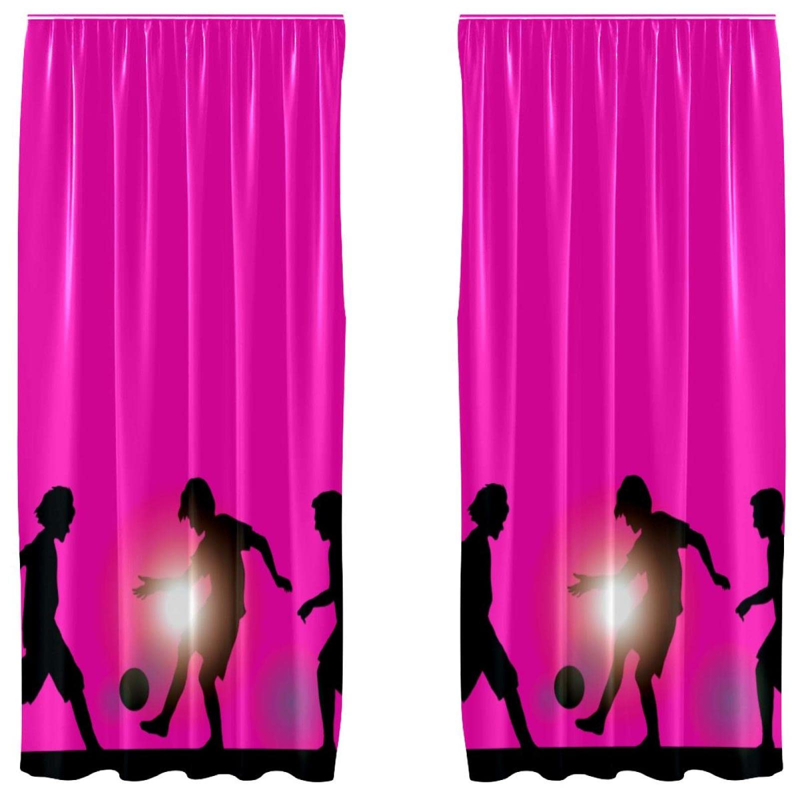 Rideau occultant football 2 panneaux microfibre ado