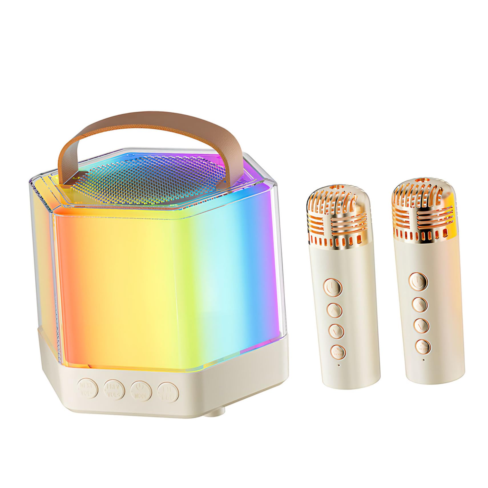 ERINGOGO Micrófonos Mini para Karaoke Portátil con Altavoz De Karaoke para Fiestas Casa y Eventos Adultos