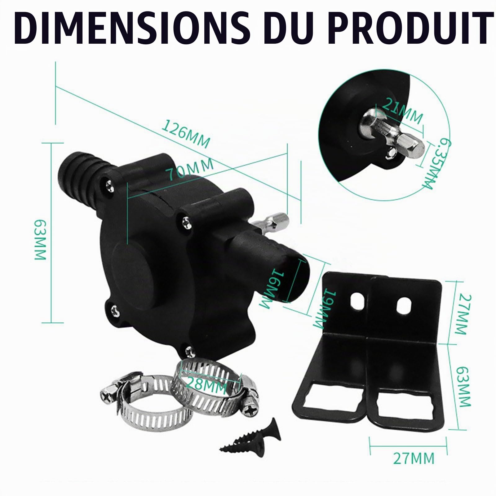 Mini Pompe Perceuse Électrique, Pompe De Forage Électrique, Pompes À Eau Pour Perceuse, Pour Les Besoins Domestiques Et De Jardinage Pour L'eau, L'huile Et Plus Encore
