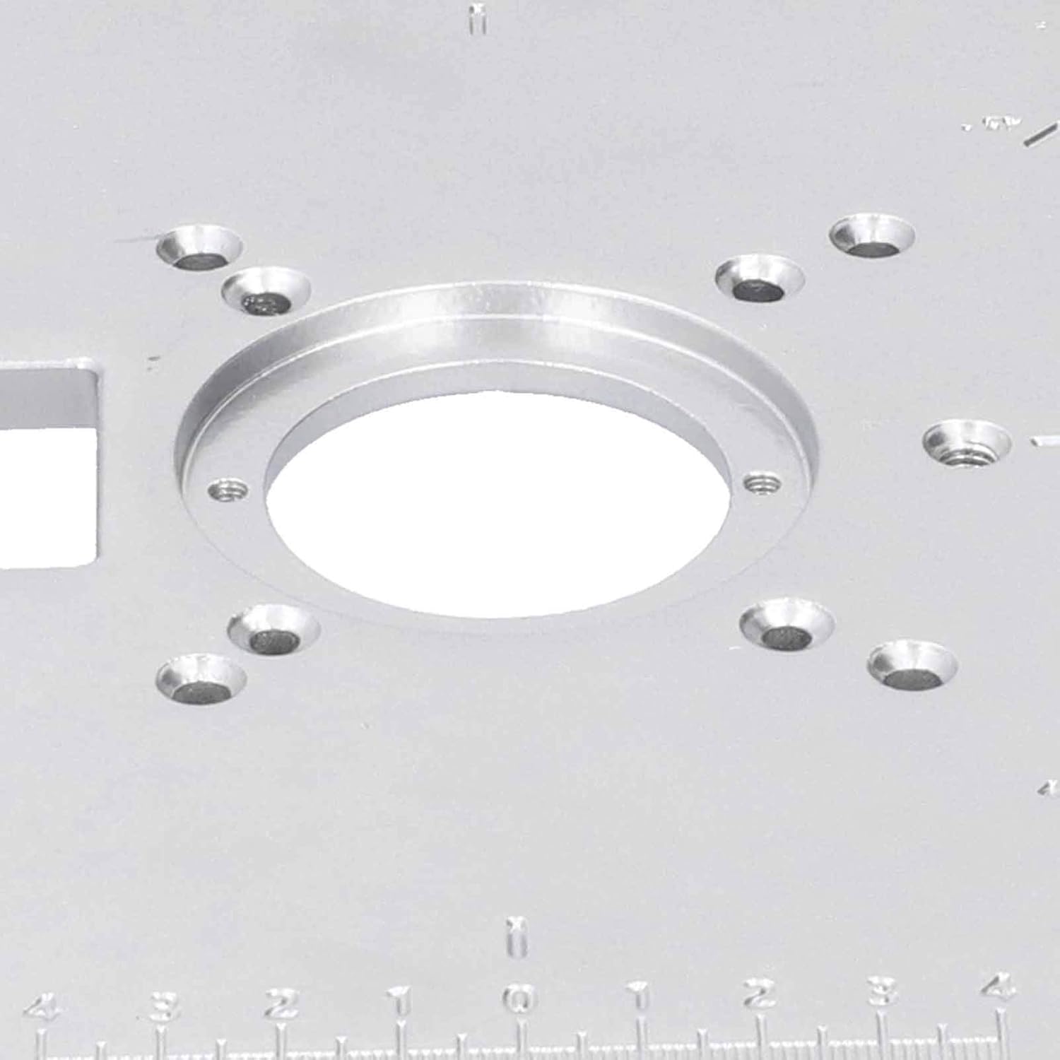 Router Table Insert Plate, Aluminum Alloy Trimming Flip Board for Woodworking, Precision Center Bushing, Carpentry Router Mounting Panel Accessory
