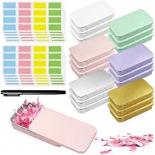 18 Pcs Metal Tin Boxes Mini Slide Top Rectangular for Candies Jewelry Pills