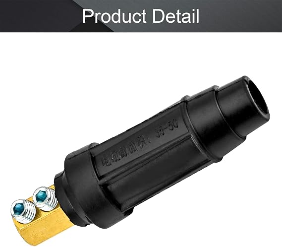 Utoolmart TIG Welding Panel Connector DKJ-50 Quick Fitting Black 1pcs