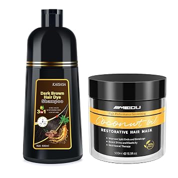 Hair Dye Shampoo and Hair Mask