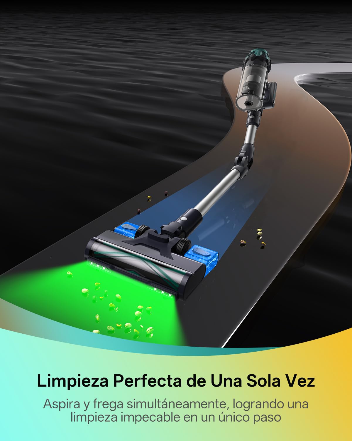 Vexilar V15Max Aspiradora sin Cable 65KPa/60 Min/1,5L, Aspiradora Inalámbrica con Fregona, Antienredos, Fácil Limpieza,Tendencias de Moda, Aspirador Escoba Vertical para Suelos/Alfombras/Pelos/Coche