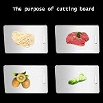 Titanium Cutting Board for Kitchen - Stainless Steel Cutting Board,Cutting Boards for Kitchen and Camping, Double Sided Food-Grade Chopping Board for Bread Fruit Meat and Vegetable, 7.87 * 11.42 inch