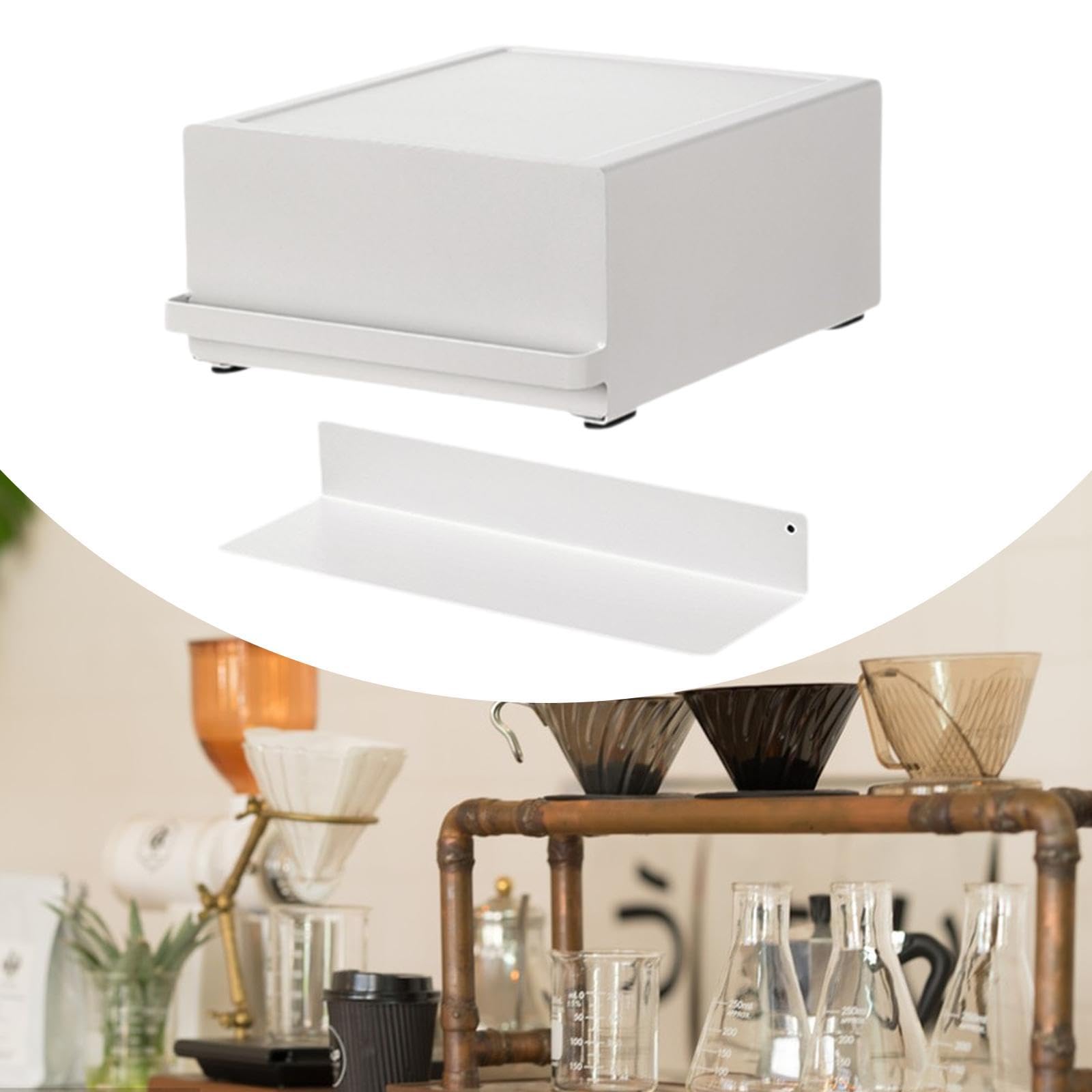 Cajón para Cápsulas de Café Dispensador de Cápsulas de Café Bandeja Deslizante Práctica Soporte para Cápsulas de Café para Electrodomésticos de Encime, Blanco, tal como se describe